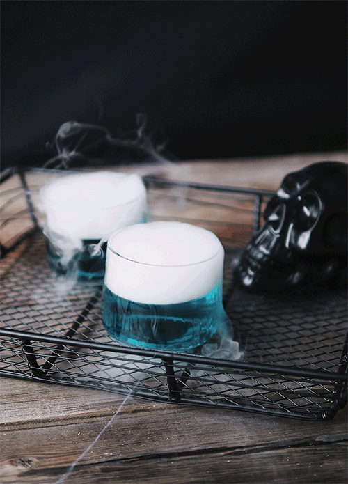 Chatterblues; Pleasantly minty and fresh, this drink can turn even the coldest of patrons into social butterflies for an hour