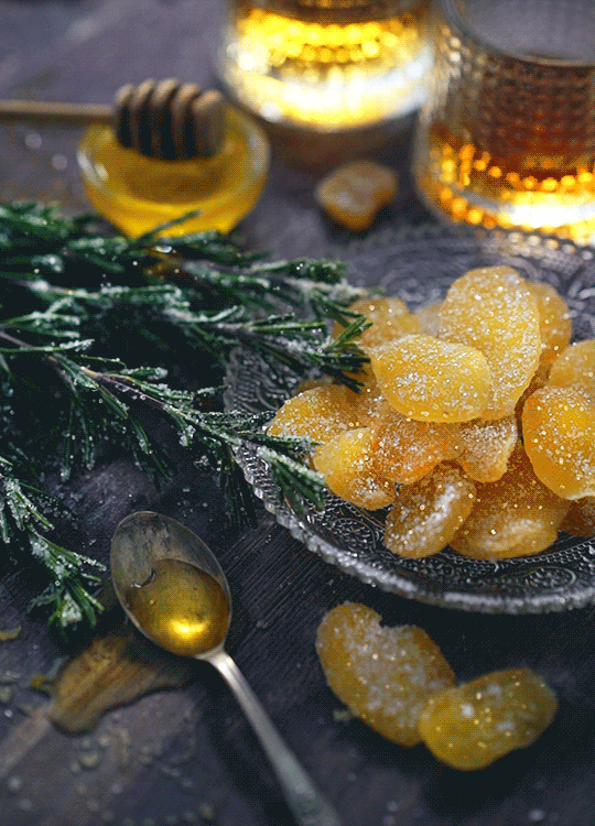 Honeyed Kisses; Chewy, bite-sized sweets that spread warmth through the body, enhancing resilience against psychic attacks and supernatural maladies