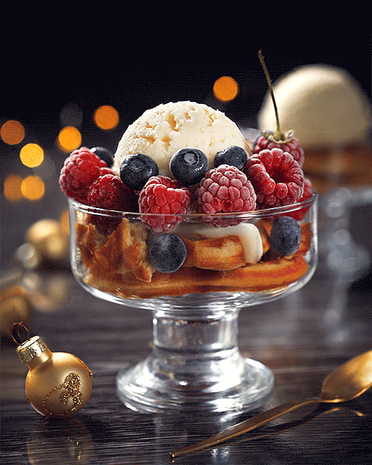 Bursting Berry Parfait; Fruity and creamy with a delicate sweetness, this dessert melts quickly but leaves a lingering lightheartedness